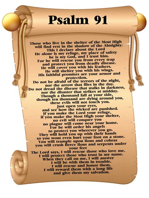 Printable Psalm 91